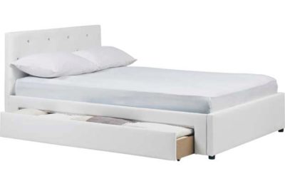 Hygena Imelda Double 1 Drawer Bed Frame - White.